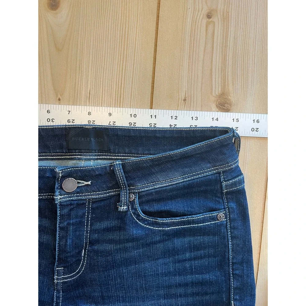 Buckle Black Fit No. 53 Bootcut Jeans Dark Wash Stretch Denim 27 x 32 - Picture 3 of 6